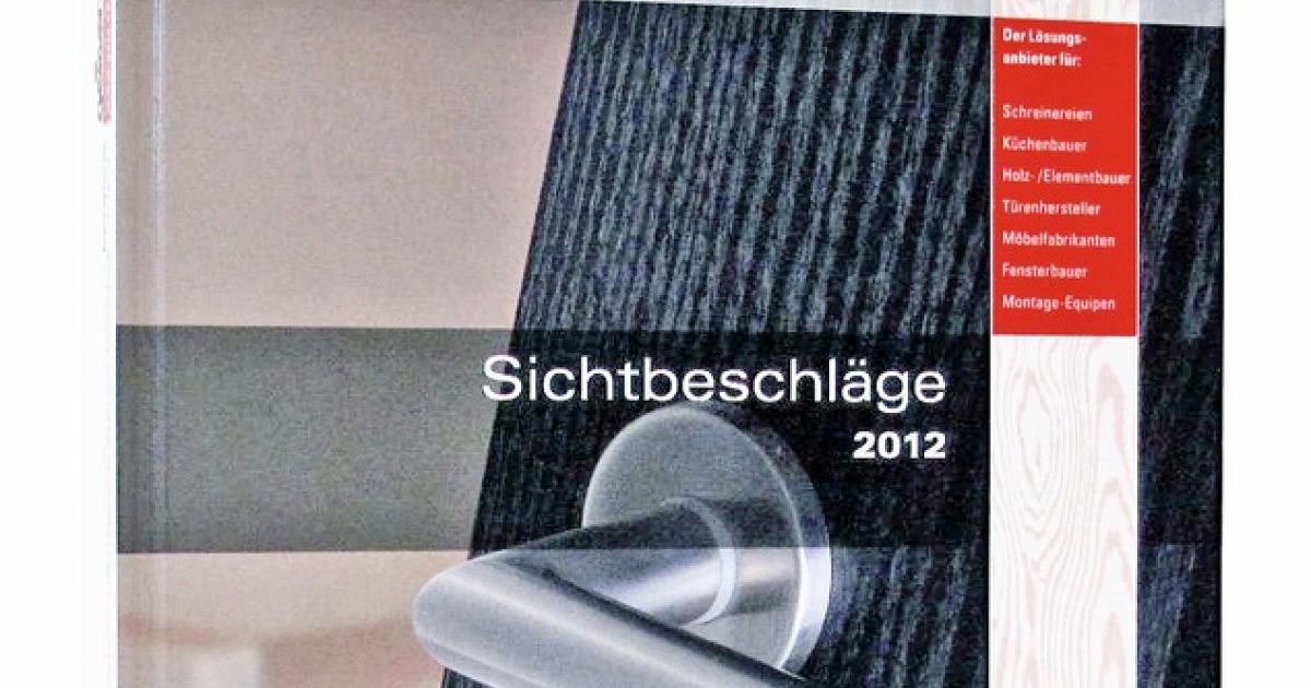 SichtbeschlägeKatalog 2012 schreinerzeitung.ch