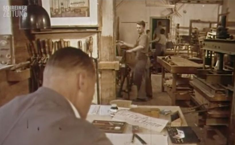 Schreiner auf der Grossleinwand