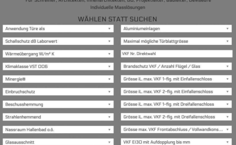 Türen wählen statt suchen