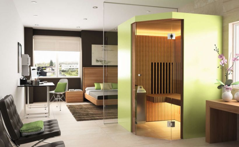 Drei Saunas auf zwei Quadratmetern