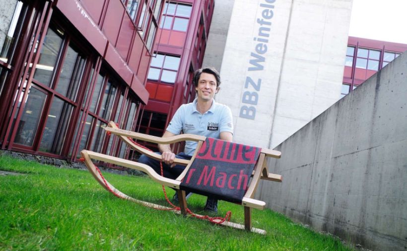 Ein Schlitten mit Servolenkung