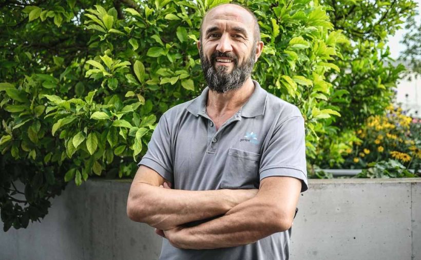 Holz in den Gartenbau gebracht