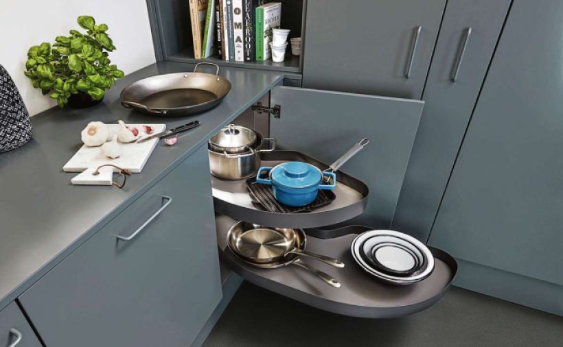 Schwenken mit drei Teilen