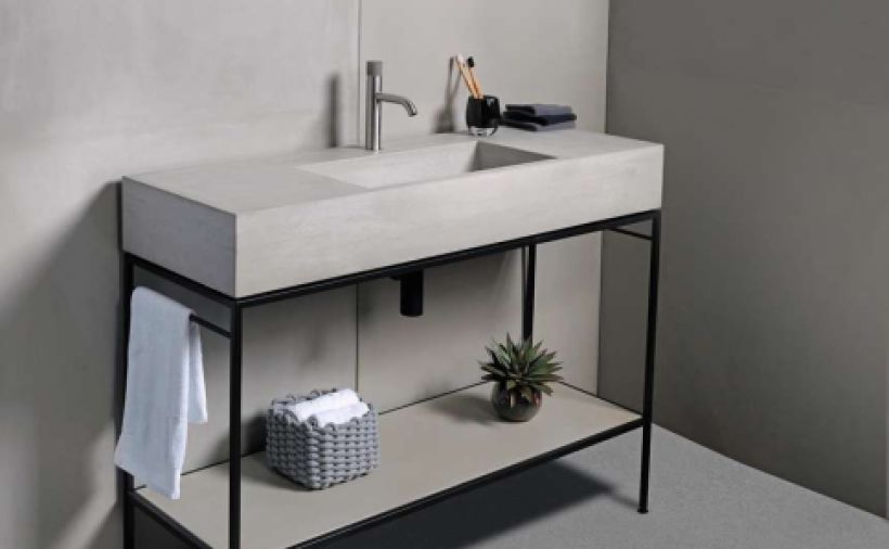 Kubischer Waschbeckenblock