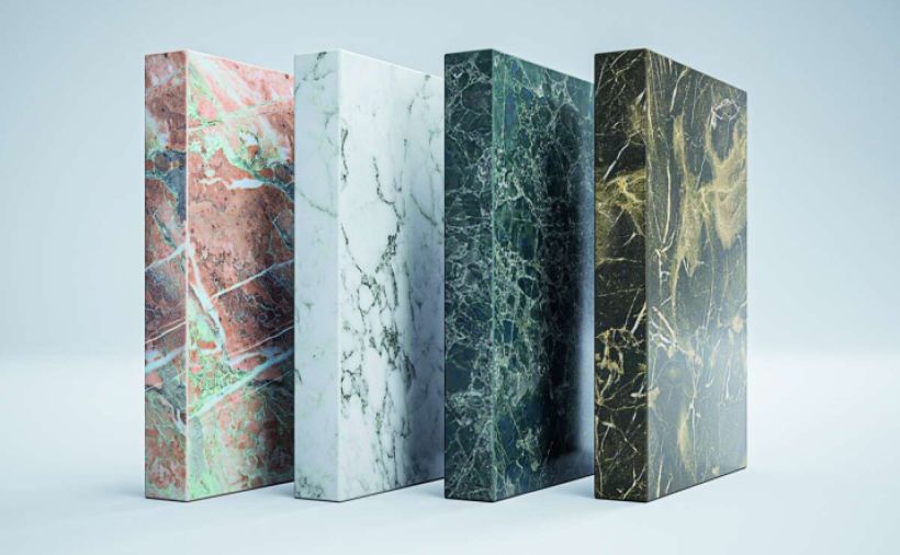 Kanten mit angesagten Marmordekoren