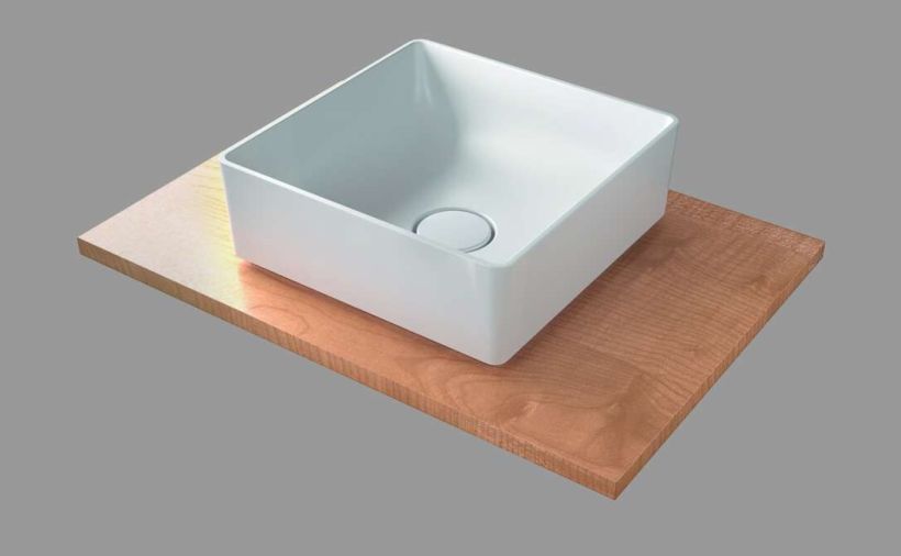 Trendige Aufsatzbecken