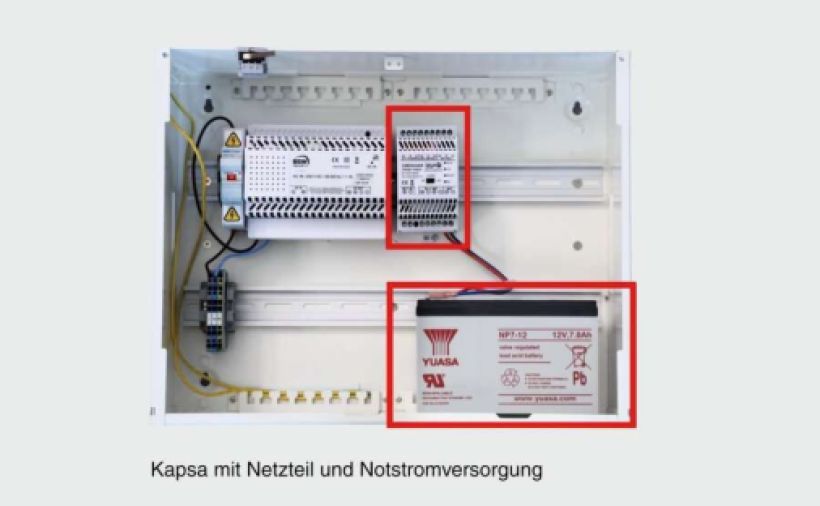 Notstrom für die Sicherheitsanlage