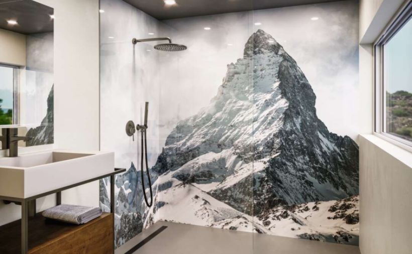 Transparentes Duschdesign