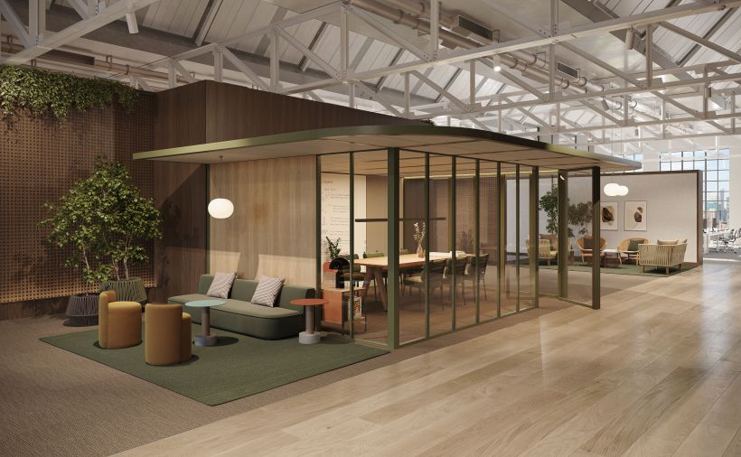 Arbeiten im Pavillon